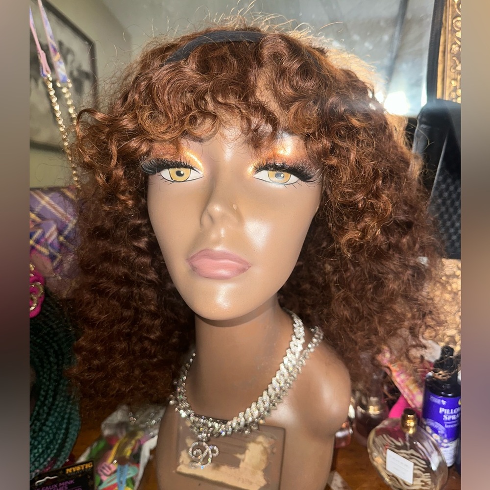 100%human hair headband wig